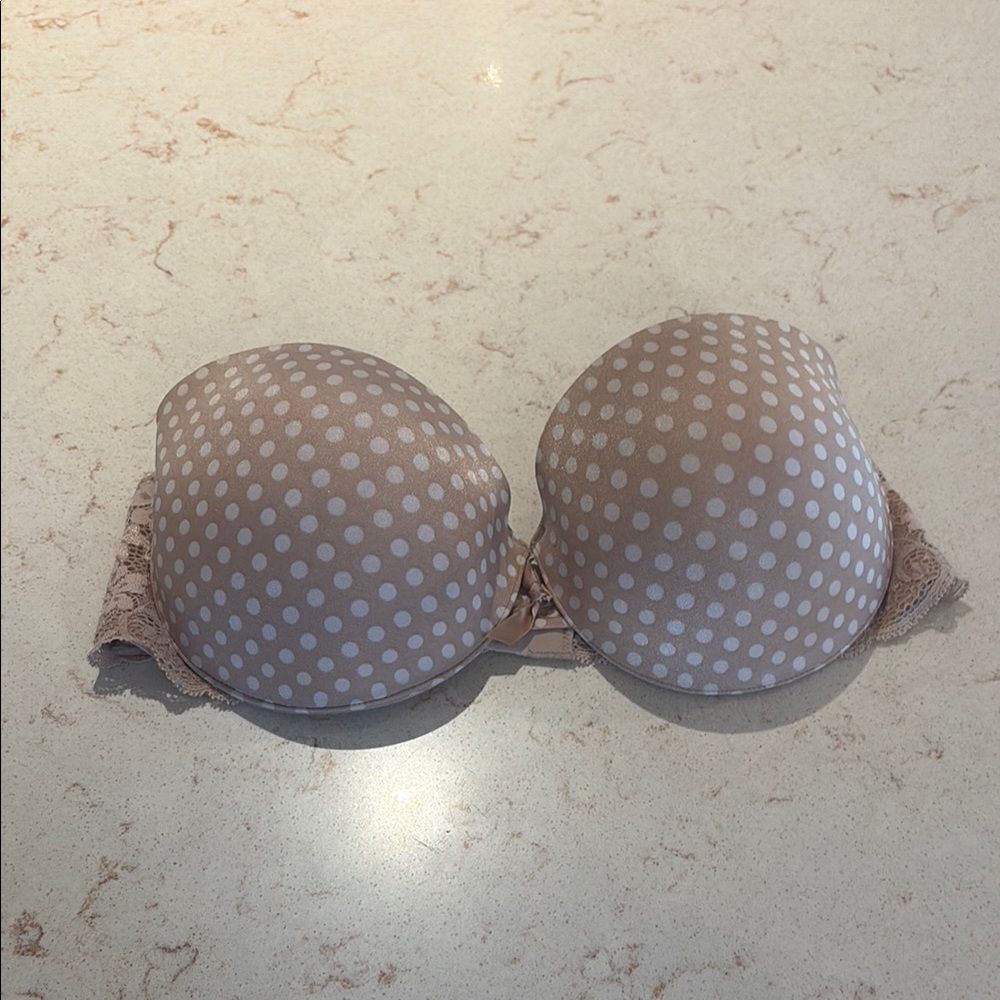 Victoria’s Secret angels polka dot strapless bra SZ 36C